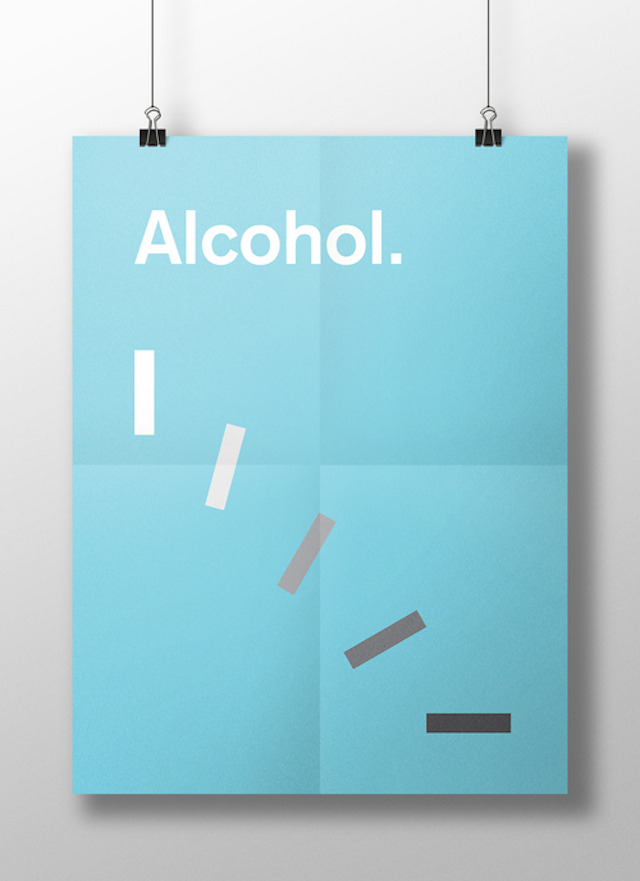 asylum-art-2:  Minimalist Posters of Drugs Symptoms“This is your brain on drugs”