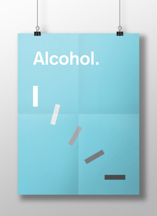 asylum-art-2:  Minimalist Posters of Drugs Symptoms“This is your brain on drugs” is a series of minimalist posters imagined by designer and photographer Meaghan Li,  for a school work in psychology, during her studies. By graphic  symbols, she wanted