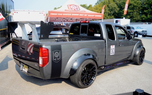 A supercar disguised as a truck. LOJ Conversions’ incredible 2005 Nissan Frontier project is powered