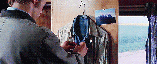 jolieing:When Ennis finds Jack’s and his shirts hanging together in Jack’s childhood closet, Jack ha
