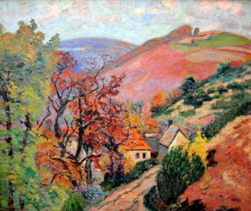 Mountain Landscape - Pontgibaud, village in Peschadoire, 1895, Armand GuillauminMedium: oil,canvasht