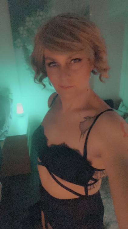 2am drunk fuzzy lingerie selfie