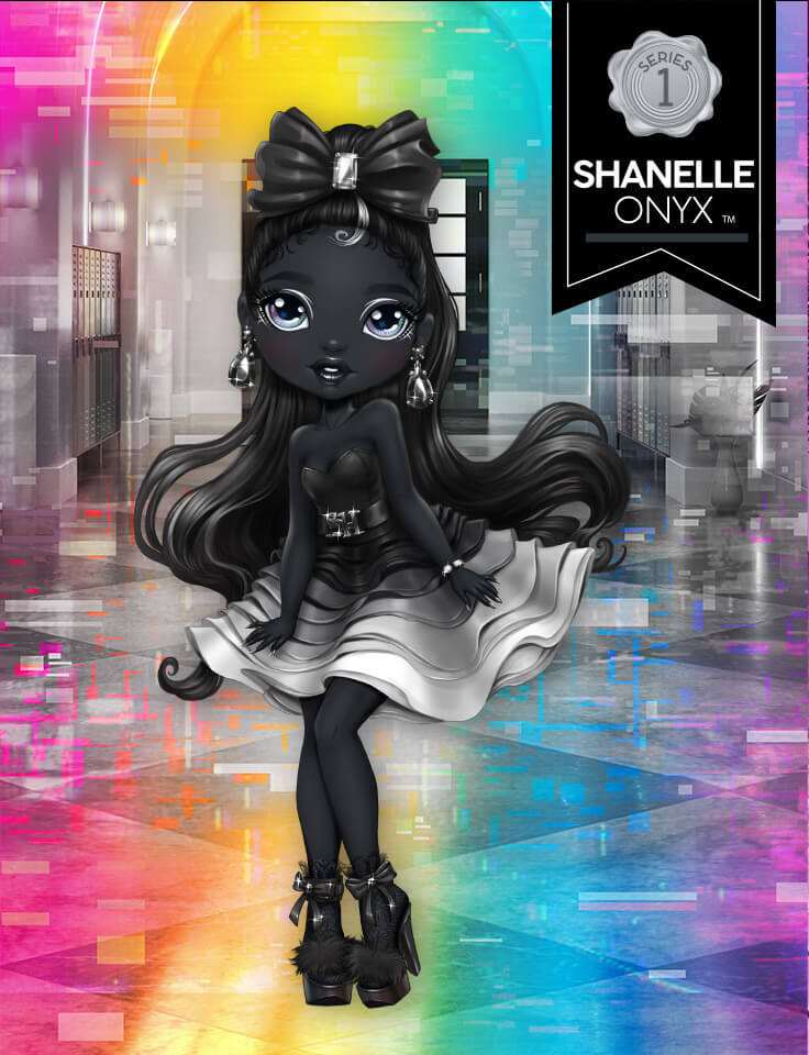 Rainbow High - Shadow High Doll Série 1 - Shanelle Onyx (Onyx