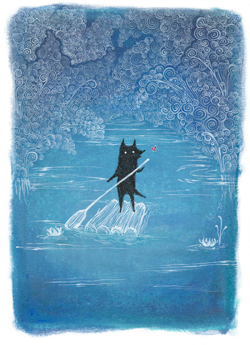 Katharina Ortner aka Risata (German, Munich, Germany) - From children&rsquo;s book The Little Wolf, 