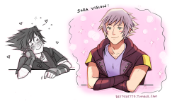 rettozetto:  Sora, Riku, and some great big ol’ mutual googly-eyeing…. *heart eyes*(and they STILL DONT NOTICE)