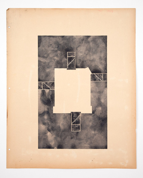 garadinervi:Emily Hass, Schweidnitzer Straße, 5 Plan 2, (gouache on vintage paper), [from &lsq