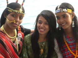 be-blackstar:  creativenomad:  Three Djiboutian women representing the three ethnic groups that inhabit Djibouti.   Afar, Yemeni-Arab and Somali.  I can’t even see this picture but…represent!