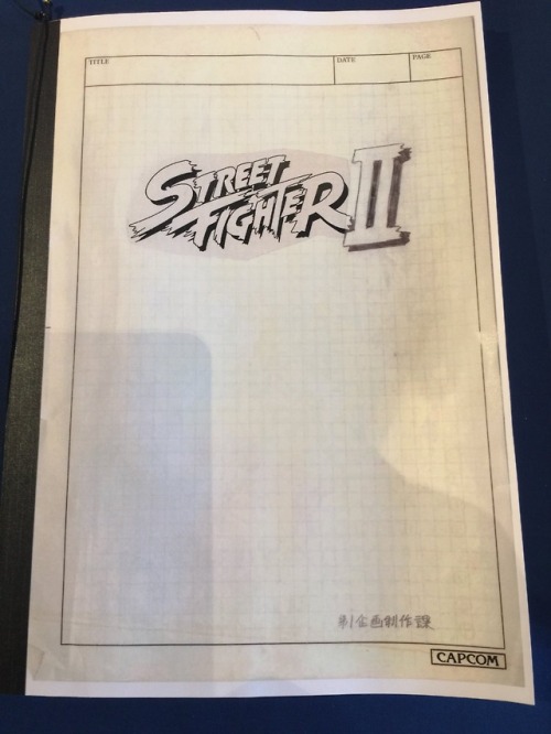 videogamesdensetsu: A reproduction of the Street Fighter II design doc is currently exhibited at the