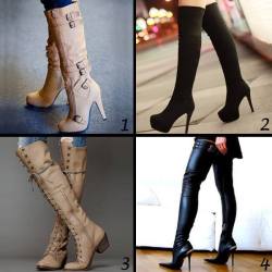 ideservenewshoesblog:  Metal Decoration Zipper Over Knee High Boots - Black - Shoespie