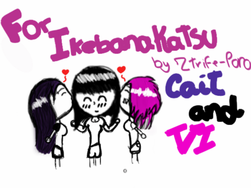 ztrife-poro:  For my friend ikebanakatsu Her and her otp Cait and Vi! I hope you like it  Awwww *///