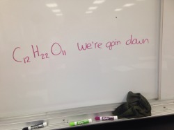 phabulousphan322:  My chemistry teacher let me write this on the board