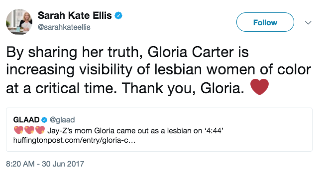 the-movemnt: Jay-Z’s mother, Gloria Carter, comes out as a lesbian on ‘4:44’