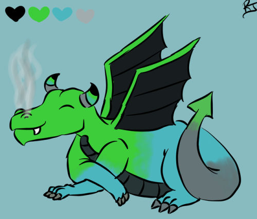 lgbt-pride-art: quoiromantic dragon @the-small-friendly-dragon