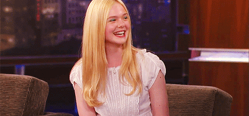 my box of gifs, Gif hunt: Elle Fanning "Laughing"