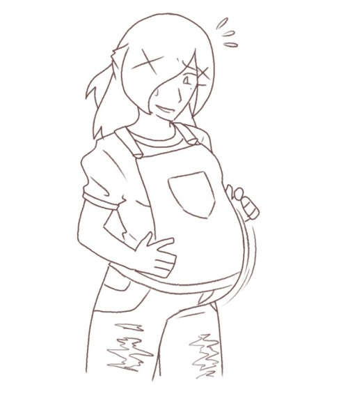 Another pic for @ohmyguts clothing meme! Overalls plus sudden growth spurt? Uh oh!Color ve