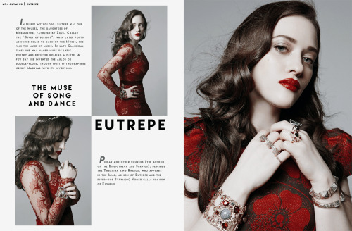 okayodysseus:The Muses: ∟ Anne Hathaway as Calliope      Emmy Rossum as Clio      Kat Dennings as Eu