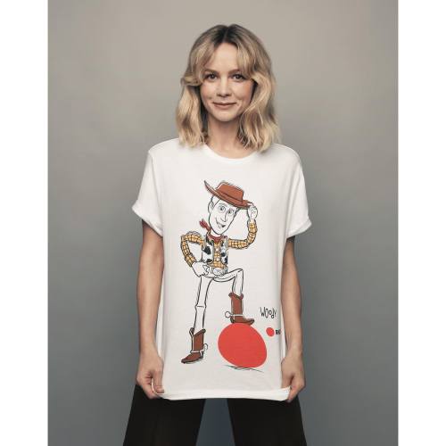 Carey Mulligan Shot for this years Go get your T-shirts @tkmaxx to help Comic Relief. Thank you to a