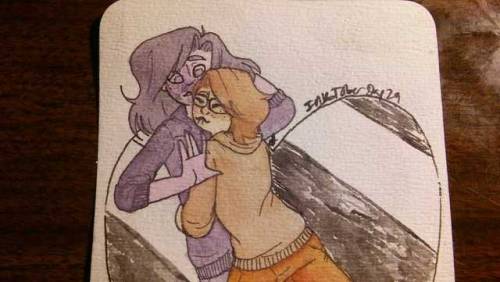 Inktober day 29. United + purple and orange. It’s me and my husbando.