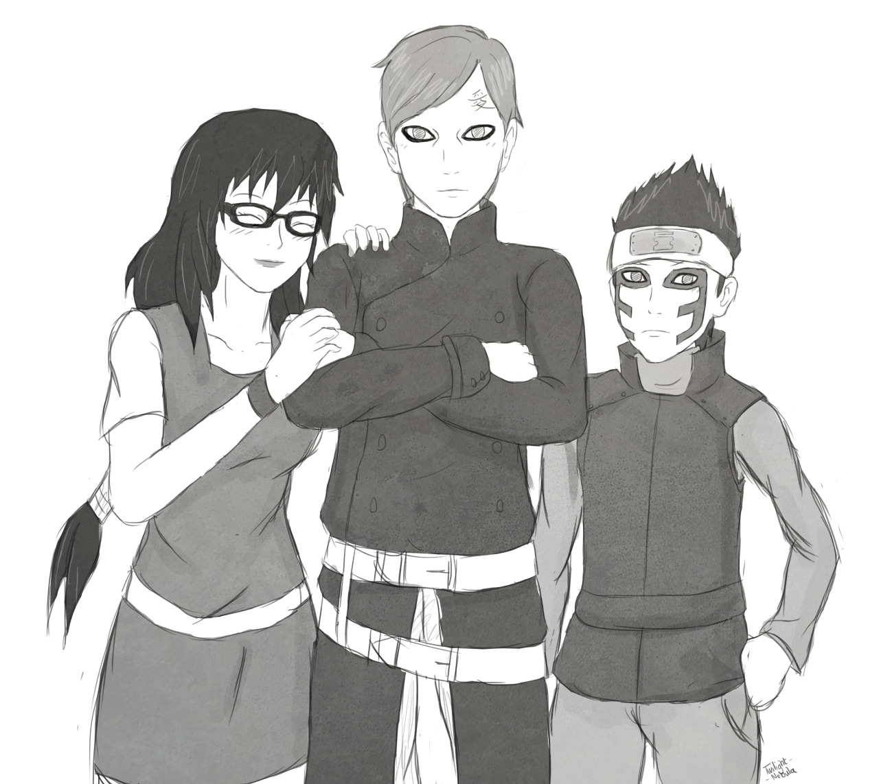 Shijima, Gaara and Shinki Family :) because why not? :D I want Gaara to  have a family! – @twilight-nebula on Tumblr
