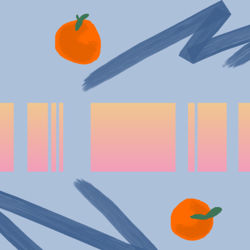 lazybonesillustrations:  Tangerine, drawn with Microsoft Paint By Miranda Lorikeet // Shop Prints Here! 