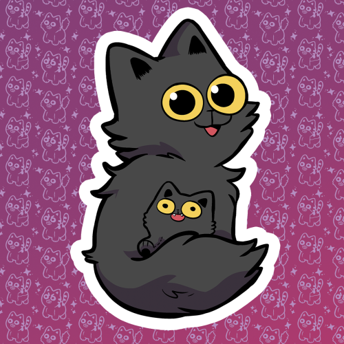 ✨Cat stickers!✨Everyone who backs our plush cat Kickstarter project gets a sticker sheet featuring t