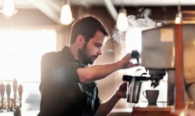 nolecub:The Bearista (Quick Story)It was a boring day at the coffee shop.  Tyler had been making latte after latte when a ginormous man walked in.  He was super intimidating with his enormous pecs and arms, not to mention the tattoos covering his body