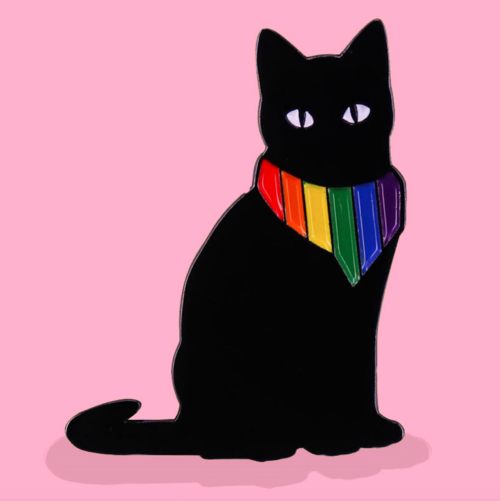 kat-nevayra:lgbtq-cats: The perfect cat enamel pins for pride month ❤️!These adorable pride cat pins