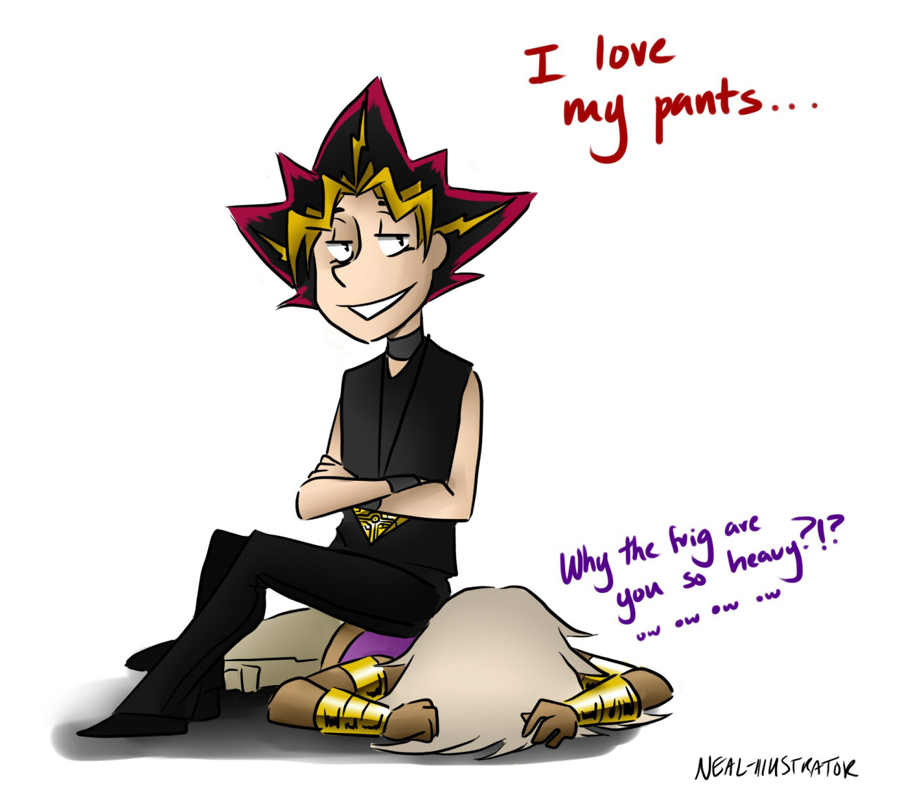 neal-illustrator:  He just wanted his pants back. (a parody of the hilarious book