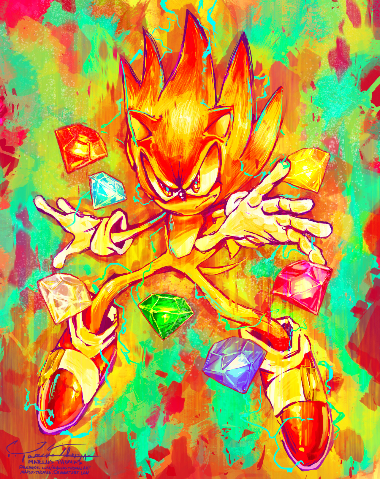 marcusthecanvas:  “CHAOS” I wanted to experiment with using different colors