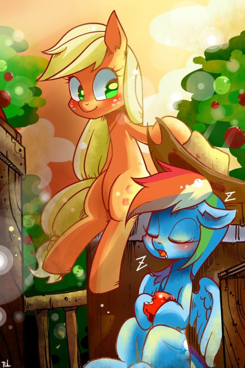 tchernobog:  ponyshocked:  Friends by RenoKim  D'aw  D’aww! <3