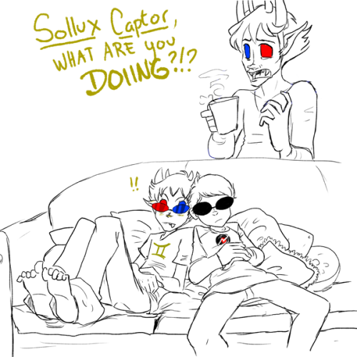 dragonnova:  querulousartisan asked: Could Sollux end up with a crush on Dave? And if so… how would Psi feel about that? dN: Any ship is possible, and I don’t think Psii would care either way.  He likes the Striders, so he’d be cool with it, but