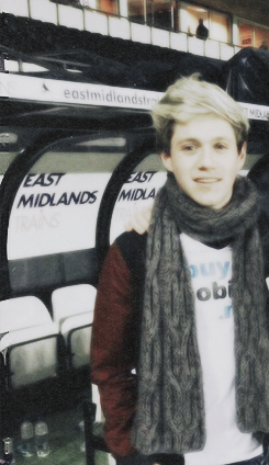                 niall at the derby match today (01/05/2012)                    