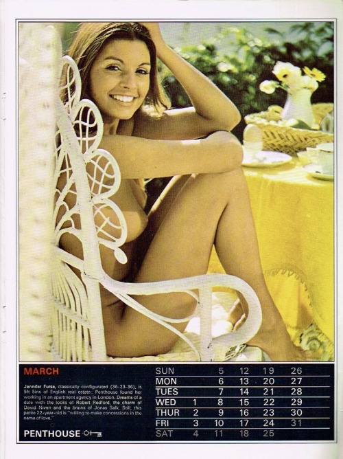 nostalgia-eh52: 1971 December Penthouse Calendar: March