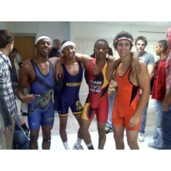 amateur-wrestling:  #tbt rocking singlets and headbands to school #wrestlers go hard via djmjeleven11