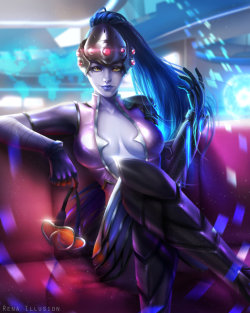 overwatch-arts:    Widowmaker (Overwatch) + SPEEDPAINTby renaillusion  