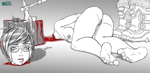 macabreloser:“Baeheaded” by m0zg on Pixiv OFF WITH HER HEAD !!!!