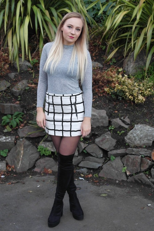 Top- MissguidedSkirt- TopshopCardigan- PrimarkBoots- Public Desire Fashionmylegs- Daily fashion from