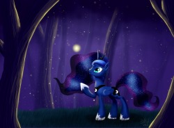 beyondbrightness:  Luna And the Firefly (Mypaint