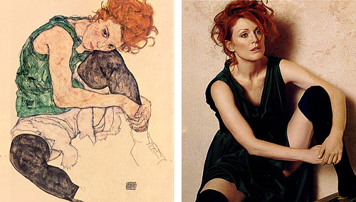 whyamimrpink: marthajefferson:  Julianne Moore as “Famous Works of Art” by Peter