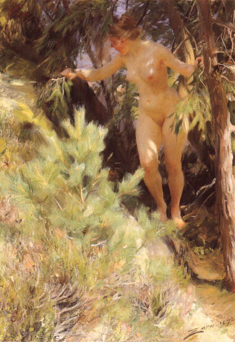 art-is-art-is-art:  Nude under a Fir, Anders Zorn 