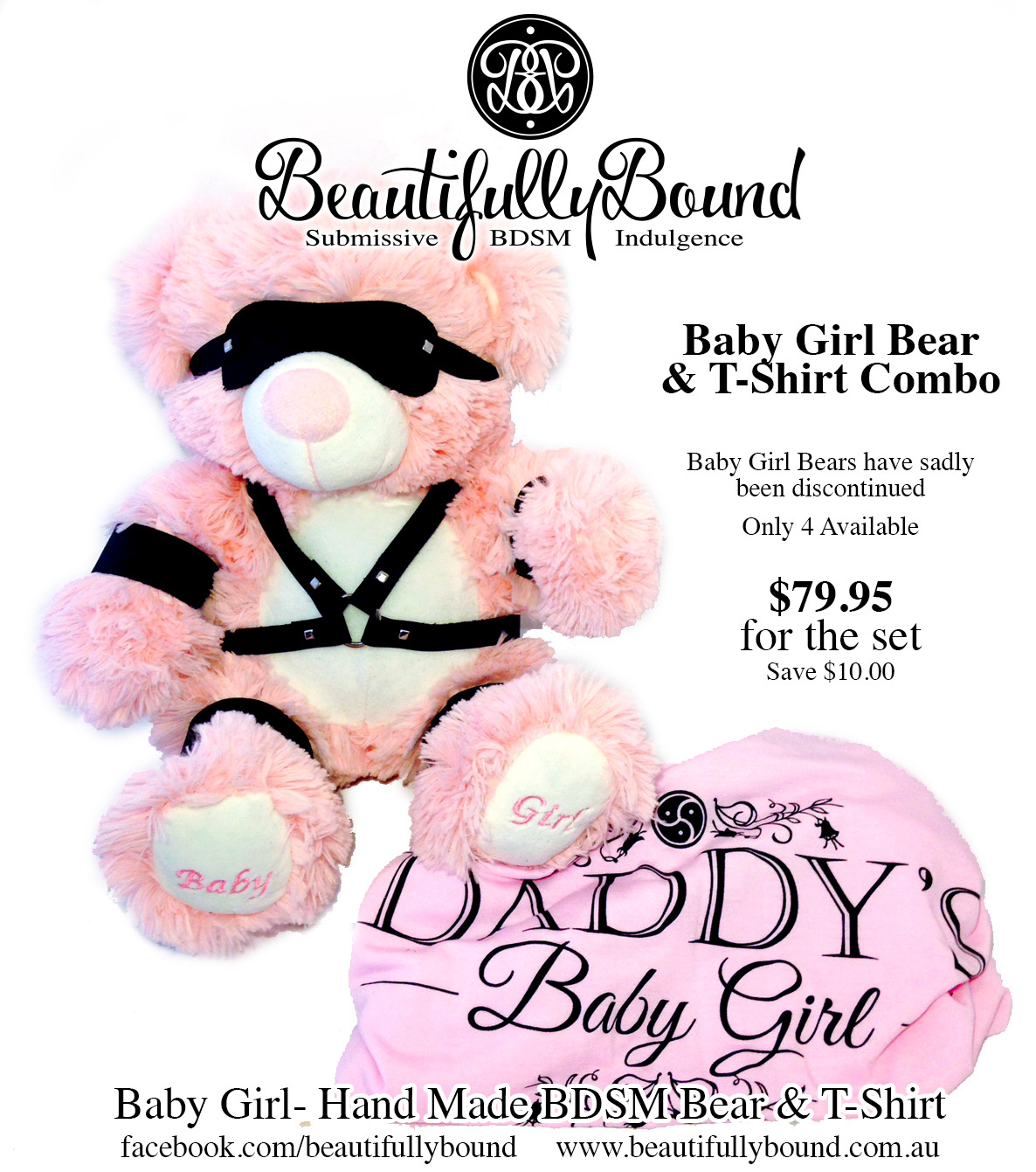 bdsmbeautifullybound:  Sadly these Baby Girl and Baby Boy bears have been discontinued,