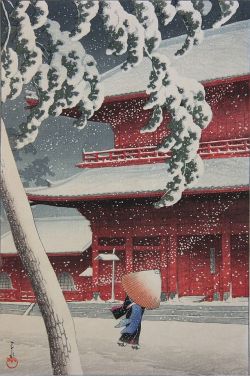 fleurdulys:  Zojoji in Shiba - Hasui Kawase1925