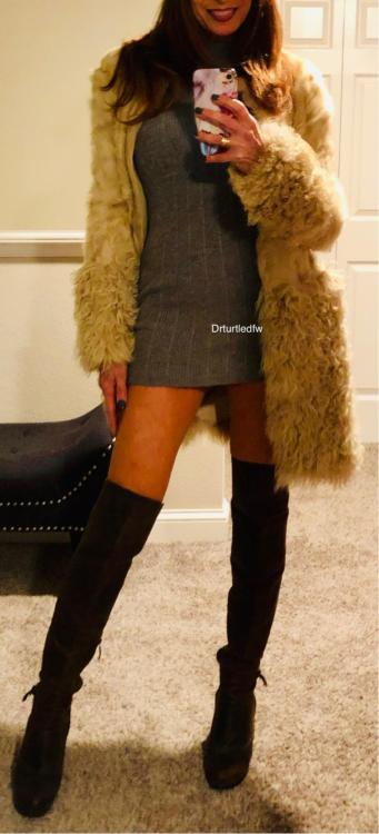 59(f) tight dress and tall boots what do