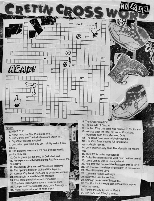 potatocomputer: I made this crossword puzzle which appeared in CRETINS OF DISTORTION #6 in hopes som