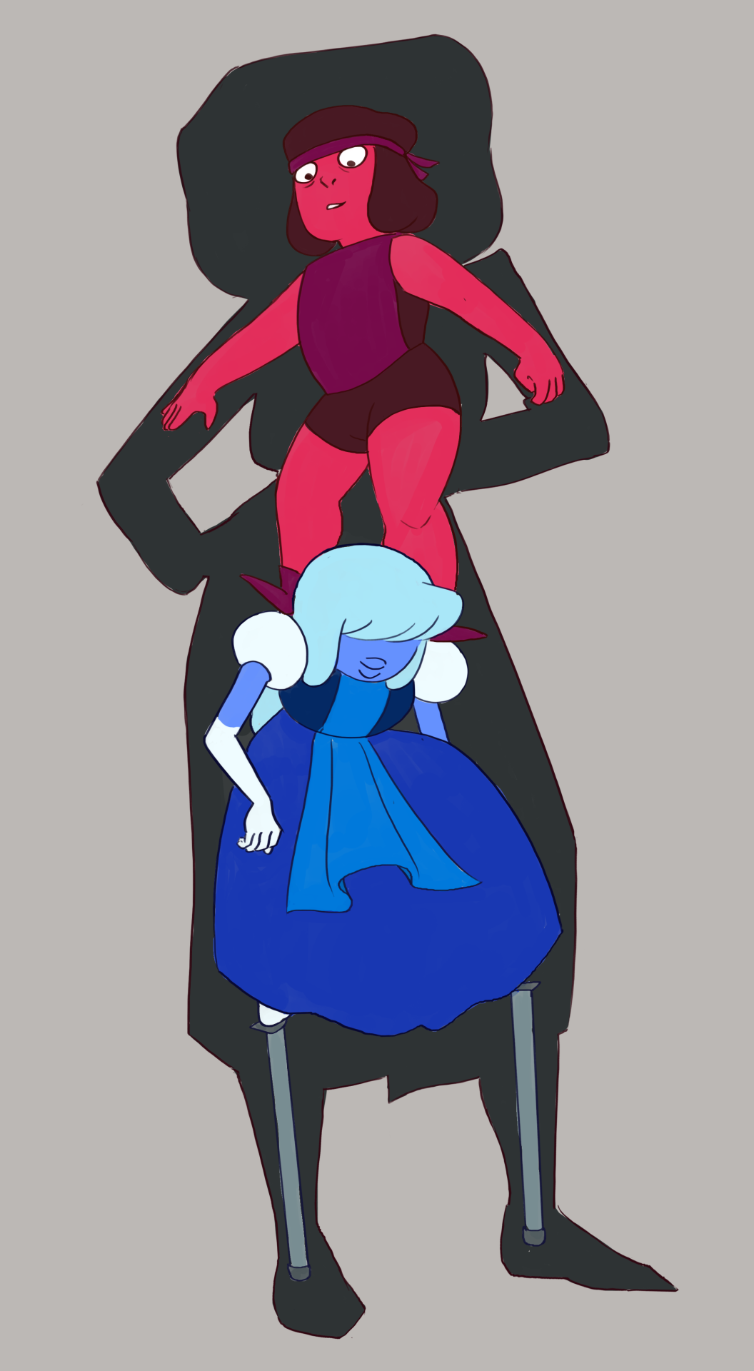 buskotungus:  i can;t believe garnet was just two small lesbians inside a trench