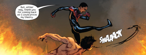 why-i-love-comics:  Miles Morales: Ultimate Spider-Man #6 (2014)  written by Brian Michael Bendisart by David Marquez, Justin Ponsor, & Jason Keith 