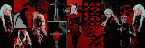 house targaryen | collage headersplease like or reblog; credit © Iordsauron on twitter