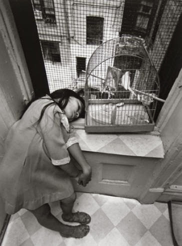 Bruce Davidson, Young Girl in Bird Cage, 1966-68