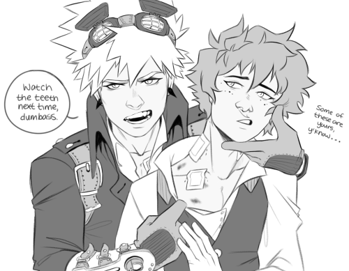 yallstar:more steampunk au - kirishima gets a little carried away