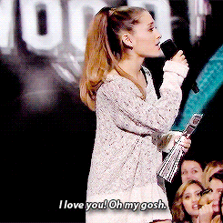 heyarigrande:  Ariana Grande accepting the iHeartRadio Young Influencer Award 